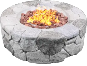 Homeology Kaluya Grey Gas Fire Pit