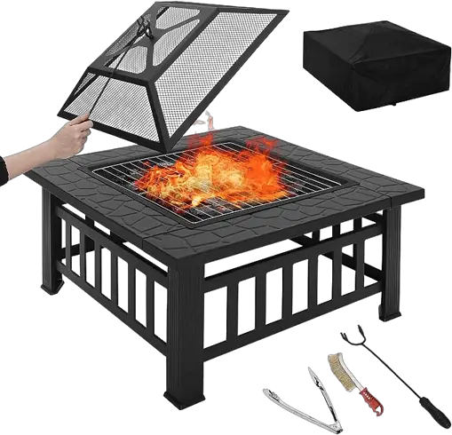 WOLTU Fire Pit Outdoor Garden Fireplace