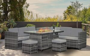 Home Treats Rattan Garden Furniture Set Outdoor Patio Furniutre Set